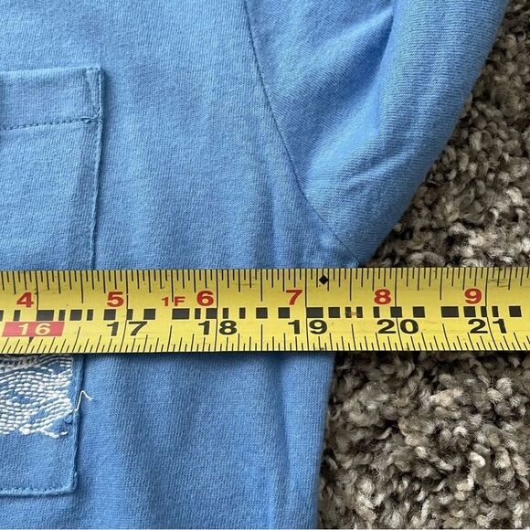 Levi’s Made & Crafted Blue T-Shirt With Embroidered Detail On Pocket Men’s Sz M - Picture 8 of 9